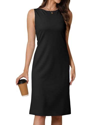 Women Business Sheath Midi Dress. 2025 Summer Sleeveless A-line Slimming Work Pencil Skirt